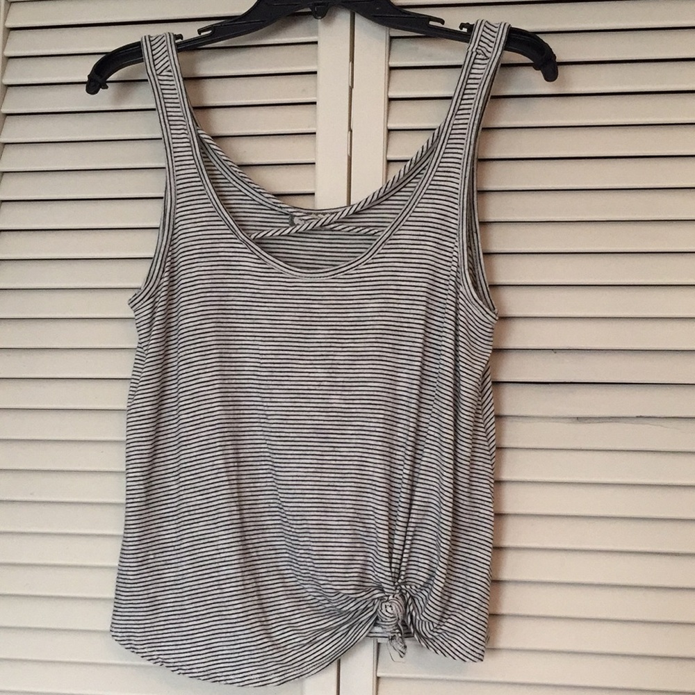 Tie front tank top